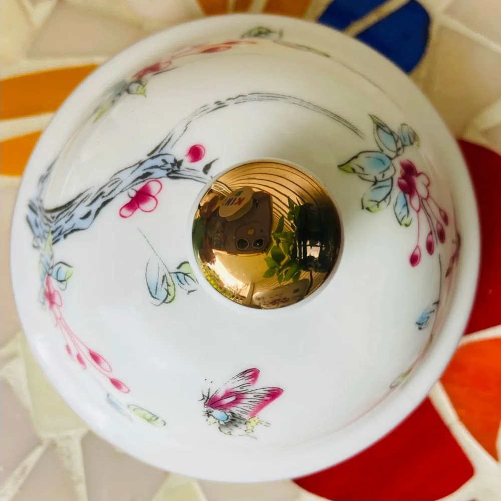 NWT Hand Painted Urn/Vessel Featuring Pheasants,Flowers,Foliage,Detailed Designs - Picture 11 of 16